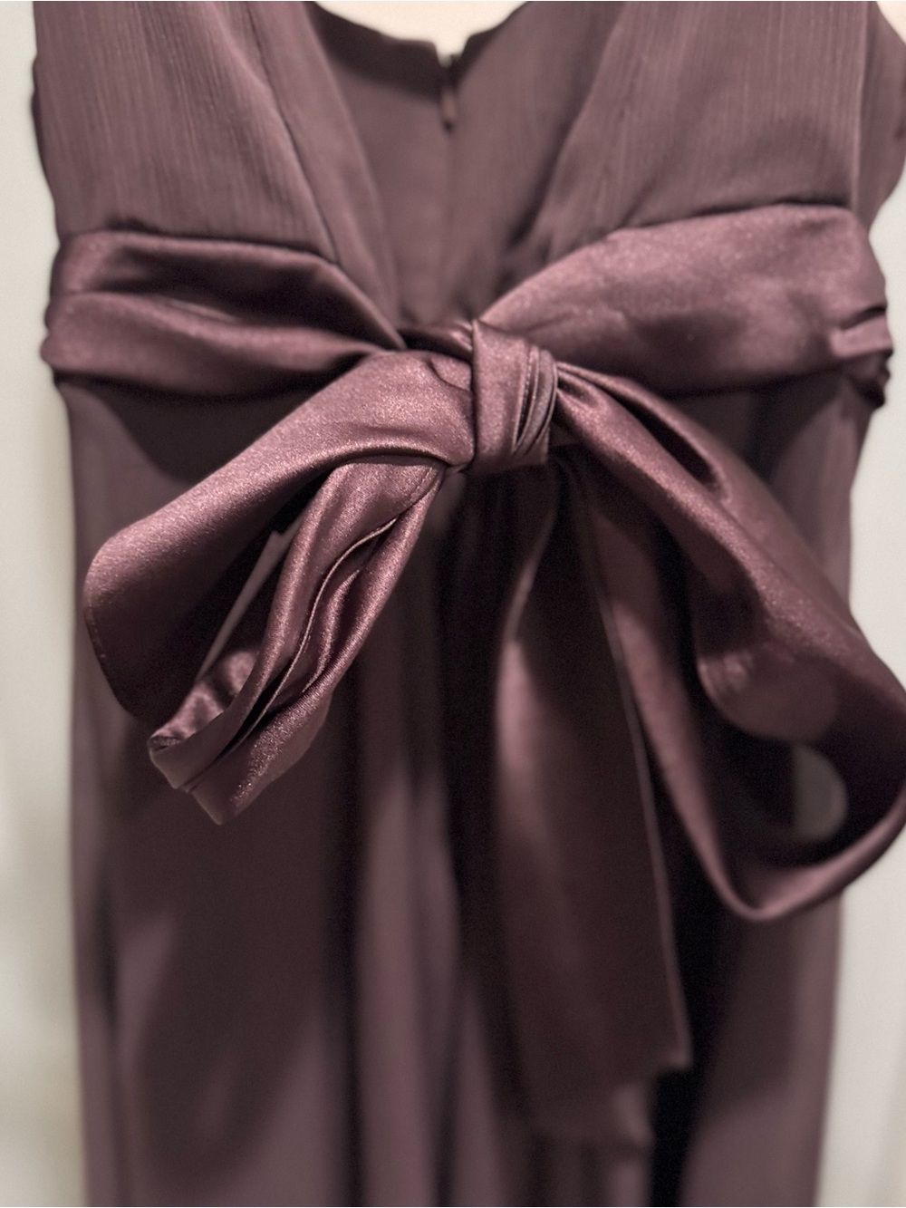 David’s Bridal Girls Truffle Brown Beaded Empire Waist Formal Gown |  Size 8‎ - Picture 6 of 8